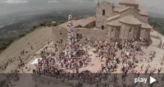 El video del 3 de 9f dels Minyons a 1.000 metres d'alçada, gravat amb drone